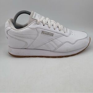 Reebok Women’s Classic Run Harmon White Super Clean Lace-Up Running Shoe-SZ 9